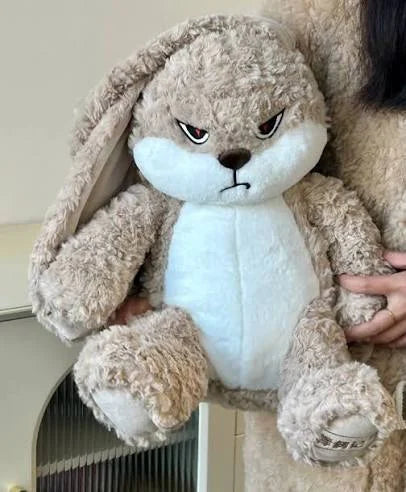 BunnyZ, conejo gruñón de peluche café